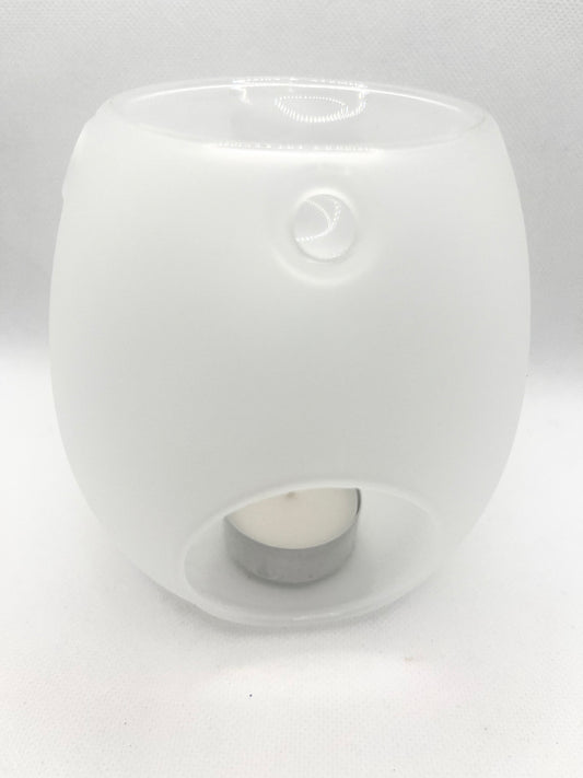 Frosted White Glass Burner